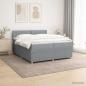 Preview: Boxspringbett mit Matratze Hellgrau 200 x 200 cm Stoff
