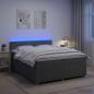 Preview: Boxspringbett mit Matratze Dunkelgrau 200 x 200 cm Stoff