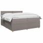 Preview: Boxspringbett mit Matratze Taupe 200 x 200 cm Stoff
