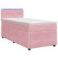 Preview: Boxspringbett mit Matratze mit Kopfteil Rosa 80 x 200 cm Samt