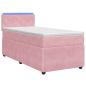 Preview: Boxspringbett mit Matratze mit Kopfteil Rosa 80 x 200 cm Samt