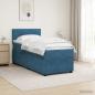 Preview: ARDEBO.de - Boxspringbett mit Matratze mit Kopfteil Blau 90 x 200 cm Samt