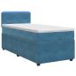 Preview: Boxspringbett mit Matratze mit Kopfteil Blau 100 x 200 cm Samt