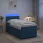 Preview: Boxspringbett mit Matratze mit Kopfteil Blau 100 x 200 cm Samt