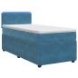 Preview: Boxspringbett mit Matratze mit Kopfteil Blau 100 x 200 cm Samt
