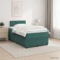 Preview: Boxspringbett mit Matratze Dunkelgrün 120 x 190 cm Samt