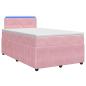 Preview: Boxspringbett mit Matratze mit Kopfteil Rosa 120 x 190 cm Samt