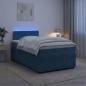 Preview: Boxspringbett mit Matratze mit Kopfteil Blau 120 x 190 cm Samt