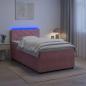 Preview: ARDEBO.de - Boxspringbett mit Matratze mit Kopfteil Rosa 120 x 190 cm Samt