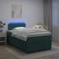 Preview: ARDEBO.de - Boxspringbett mit Matratze Dunkelgrün 120 x 200 cm Samt