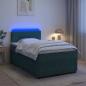 Preview: Boxspringbett mit Matratze Dunkelgrün 120 x 200 cm Samt