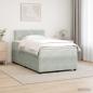 Preview: ARDEBO.de - Boxspringbett mit Matratze Hellgrau 120 x 200 cm Samt