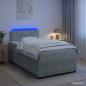 Preview: Boxspringbett mit Matratze Hellgrau 120 x 200 cm Samt