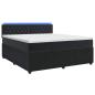 Preview: Boxspringbett mit Matratze Schwarz 140 x 190 cm Samt