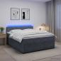 Preview: Boxspringbett mit Matratze Dunkelgrau 140 x 190 cm Samt