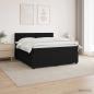 Preview: ARDEBO.de - Boxspringbett mit Matratze Schwarz 140 x 190 cm Samt