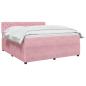 Preview: Boxspringbett mit Matratze mit Kopfteil Rosa 160 x 200 cm Samt