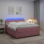 Preview: Boxspringbett mit Matratze mit Kopfteil Rosa 160 x 200 cm Samt