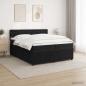Preview: ARDEBO.de - Boxspringbett mit Matratze Schwarz 200 x 200 cm Samt