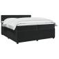 Preview: Boxspringbett mit Matratze Schwarz 200 x 200 cm Samt