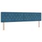 Preview: Boxspringbett mit Matratze mit Kopfteil Blau 200 x 200 cm Samt
