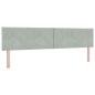 Preview: Boxspringbett mit Matratze Hellgrau 200 x 200 cm Samt