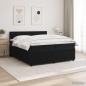 Preview: ARDEBO.de - Boxspringbett mit Matratze Schwarz 200 x 200 cm Samt