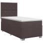 Preview: Boxspringbett mit Matratze Dunkelbraun 80 x 200 cm Stoff