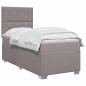 Preview: Boxspringbett mit Matratze mit Kopfteil Taupe 90 x 190 cm Stoff