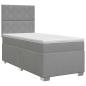 Preview: Boxspringbett mit Matratze Hellgrau 90 x 200 cm Stoff