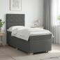 Preview: ARDEBO.de - Boxspringbett mit Matratze Dunkelgrau 90 x 200 cm Stoff