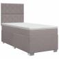 Preview: Boxspringbett mit Matratze mit Kopfteil Taupe 90 x 200 cm Stoff
