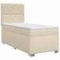 Preview: Boxspringbett mit Matratze Creme 100 x 200 cm Stoff