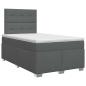 Preview: Boxspringbett mit Matratze Dunkelgrau 120 x 190 cm Stoff