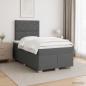 Preview: ARDEBO.de - Boxspringbett mit Matratze Dunkelgrau 120 x 190 cm Stoff