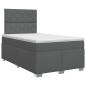 Preview: Boxspringbett mit Matratze Dunkelgrau 120 x 190 cm Stoff