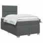 Preview: Boxspringbett mit Matratze Dunkelgrau 120 x 190 cm Stoff