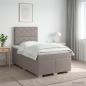 Preview: ARDEBO.de - Boxspringbett mit Matratze Taupe 120 x 190 cm Stoff