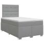 Preview: Boxspringbett mit Matratze Hellgrau 120 x 200 cm Stoff