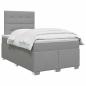 Preview: Boxspringbett mit Matratze Hellgrau 120 x 200 cm Stoff