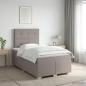 Preview: ARDEBO.de - Boxspringbett mit Matratze Taupe 120 x 200 cm Stoff