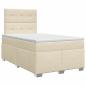 Preview: Boxspringbett mit Matratze Creme 120 x 200 cm Stoff