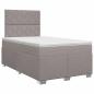 Preview: Boxspringbett mit Matratze Taupe 120 x 200 cm Stoff