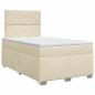 Preview: Boxspringbett mit Matratze Creme 120 x 200 cm Stoff