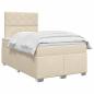 Preview: Boxspringbett mit Matratze Creme 120 x 200 cm Stoff