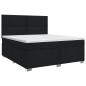 Preview: Boxspringbett mit Matratze Schwarz 140 x 190 cm Stoff