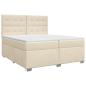 Preview: Boxspringbett mit Matratze Creme 200 x 200 cm Stoff