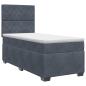 Preview: Boxspringbett mit Matratze Dunkelgrau 90 x 190 cm Samt