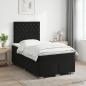 Preview: ARDEBO.de - Boxspringbett mit Matratze Schwarz 120 x 190 cm Samt