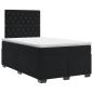 Preview: Boxspringbett mit Matratze Schwarz 120 x 200 cm Samt
